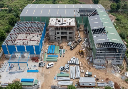 Turnkey PEB Factory Building under construction at Ranchi, Jharkhand