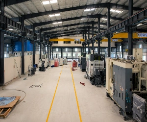 Pre-engineered industrial manufacturing facility designed for heavy production operations