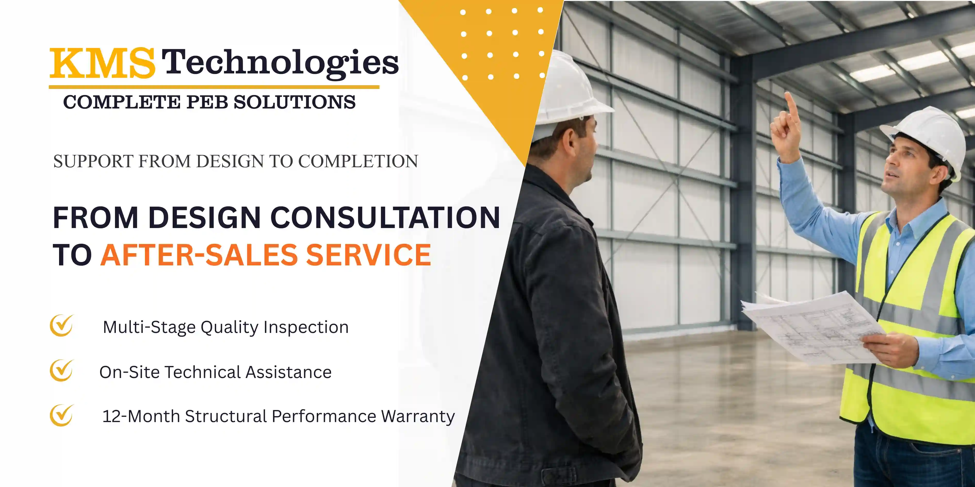 PEB design consultation and after-sales service by KMS Technologies