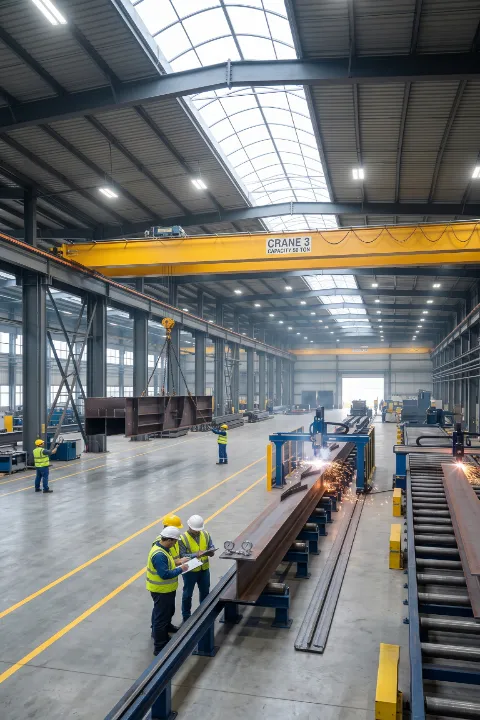 Automated CNC plasma steel plate cutting line
